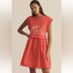 NWT Daily Practice Gardenia Muscle Tank Twofer Dress Poplin Skirt with Pockets